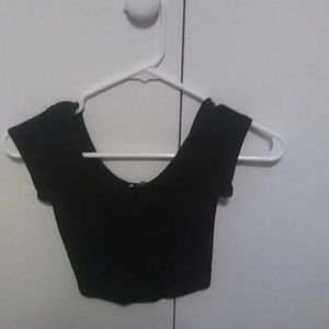 Black crop top